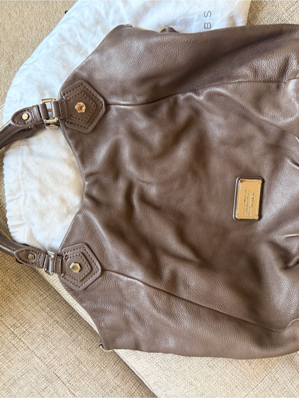 Marc by Marc Jacobs Chocolate Brown / taupe Leather Hobo